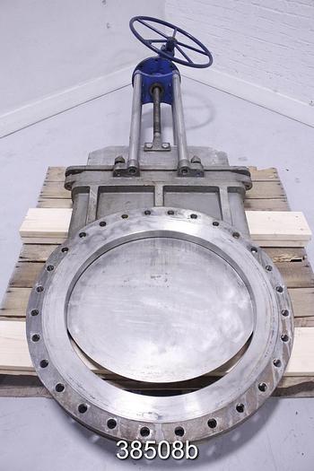 Used True Line 30" Hand Operated Knife Gate Valve with Zidell Gear Box #38508