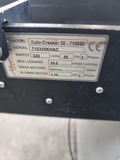 Used Morgana Autocreaser Pro 50 creaser perf machine