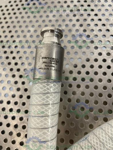 Used Sani Tech  STHT-WR-0750 120" Silicone Hose w/ 3/4" Sanitary Fitting