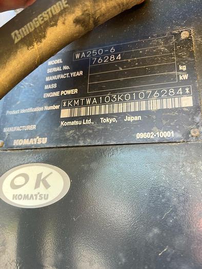 Used 2011 KOMATSU WA250-6 WHEEL LOADER