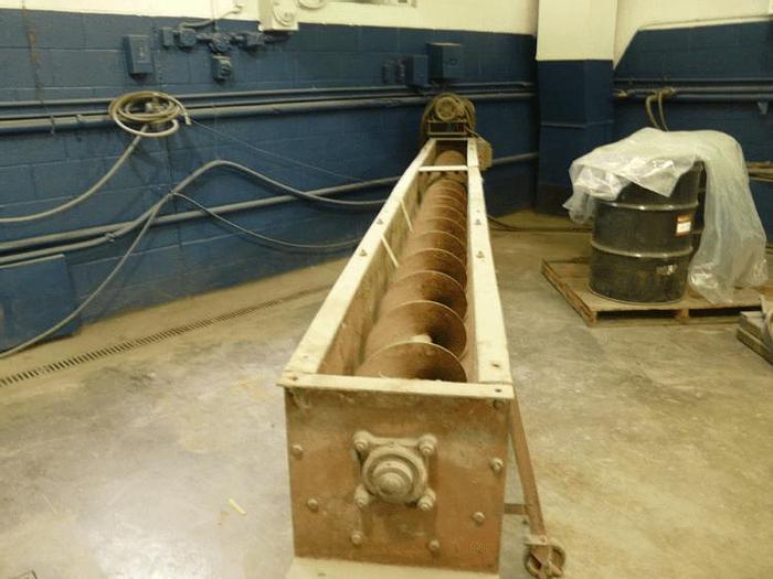 Used 14 FT. LONG SCREW CONVEYOR – C/S – 1.5 HP