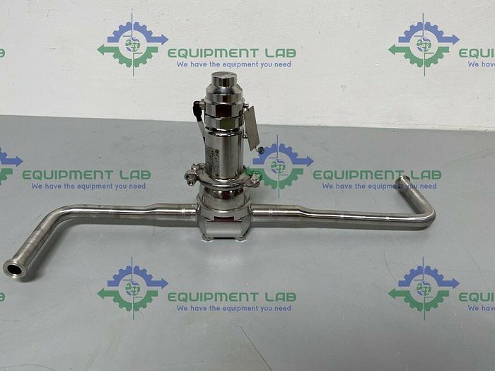 Used Leser  4854.7748 Stainless Steel Valve w/ Piping & 1 1/2" & 3/4" Sanitary Fitting