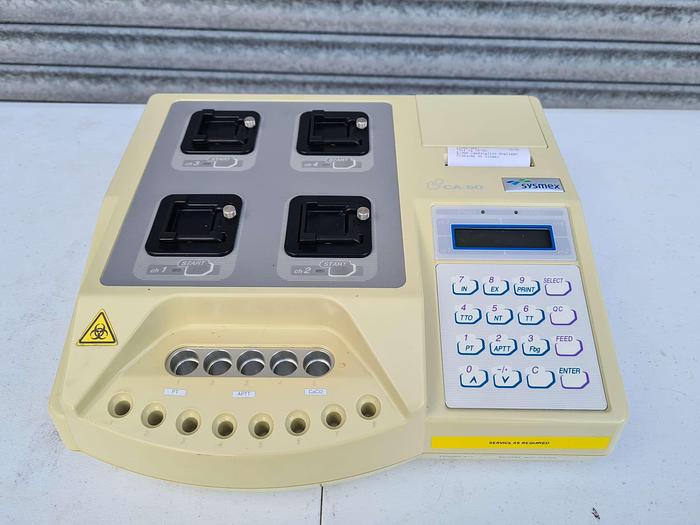 Used Sysmex CA-50 Automated blood coagulation analyzer