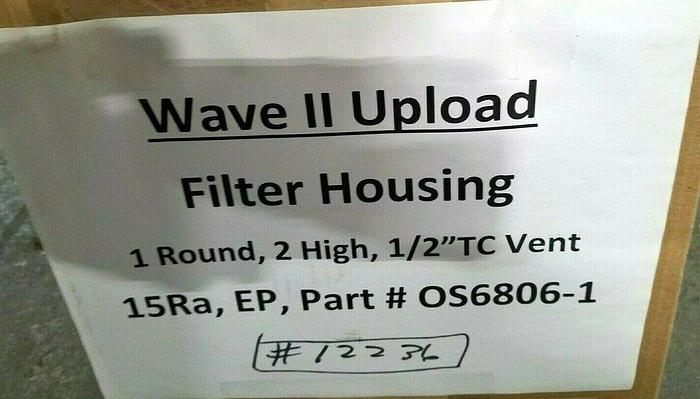 SS Filter Housing 0S6806-1 Round 2 High 1/2 TC Vent 15 Ra EP 150 PSI at 250° F