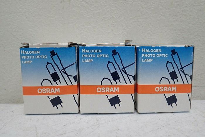 Used Lot of 3 Osram Halogen Photo Optic Lamp Bulbs