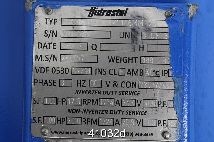 Used Hidrostal EEXP4-MYAK+XC1A6MM-25 Submersible Centrifugal Pump Power End #41032