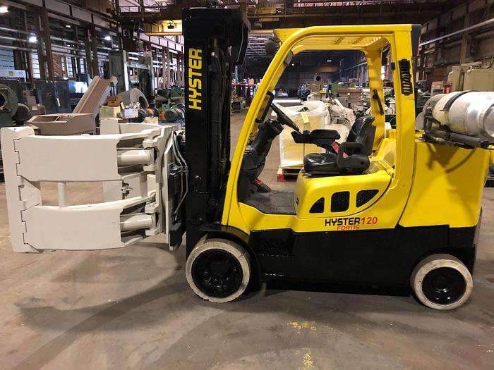 Used 12,000 POUND HYSTER MODEL S120FTPRS ROLL CLAMP TRUCK MFG. 2008