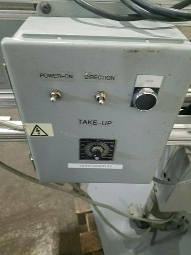 Used Double Motorized Stock Material Reel Payoff with Paper Interleaf