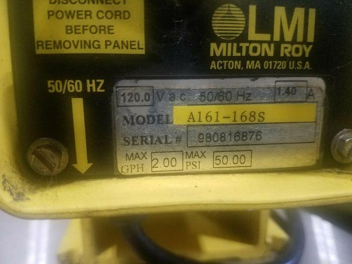 Used LMI Milton Roy Model A161 168S Metering Pump