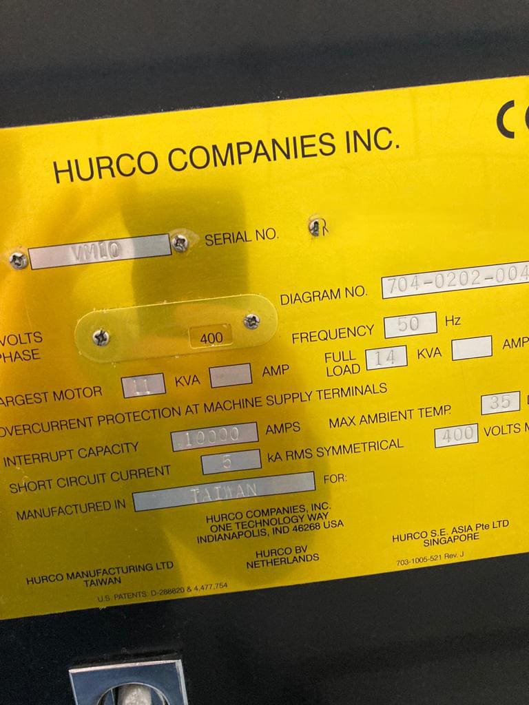 Used HURCO VM10 - 2012