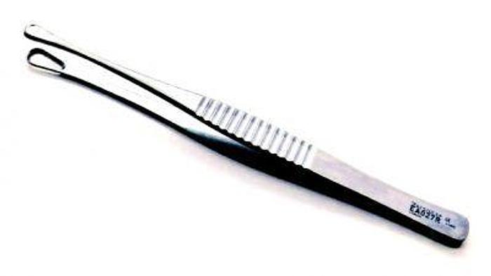 Used Forceps Intestinal Grasping Organ and Tissue Dennis Browne Spring Pattern 190mm (7-1/2in) AESCULAP EA027R