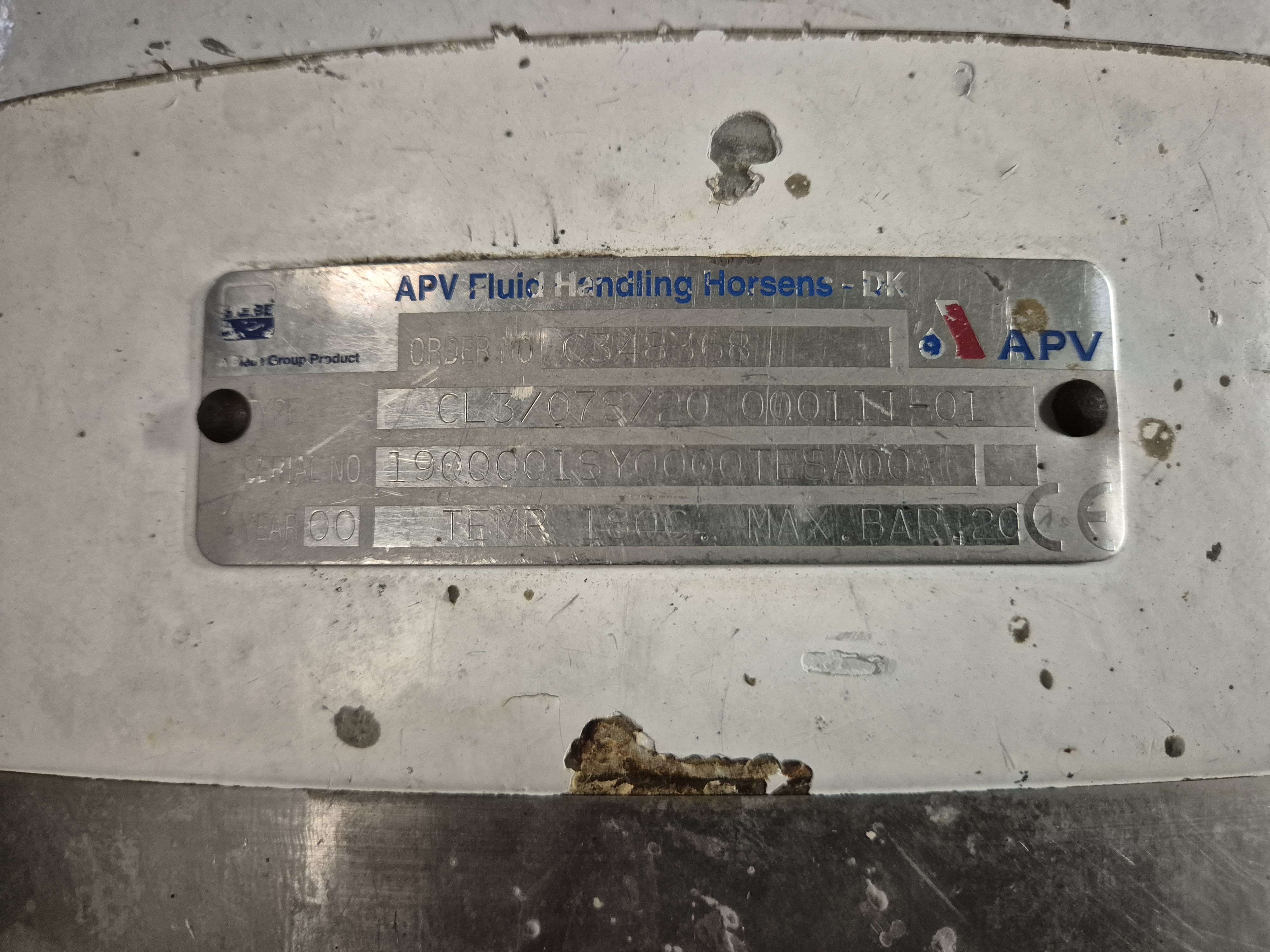 Used 2000 APV CL3/078/20 3" Rotary Lobe Pump