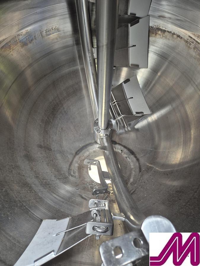 Used S & W process Eng 700 Litre Stainless Steel Jacketed Hemispherical Pan with Scrape Wall Agitator