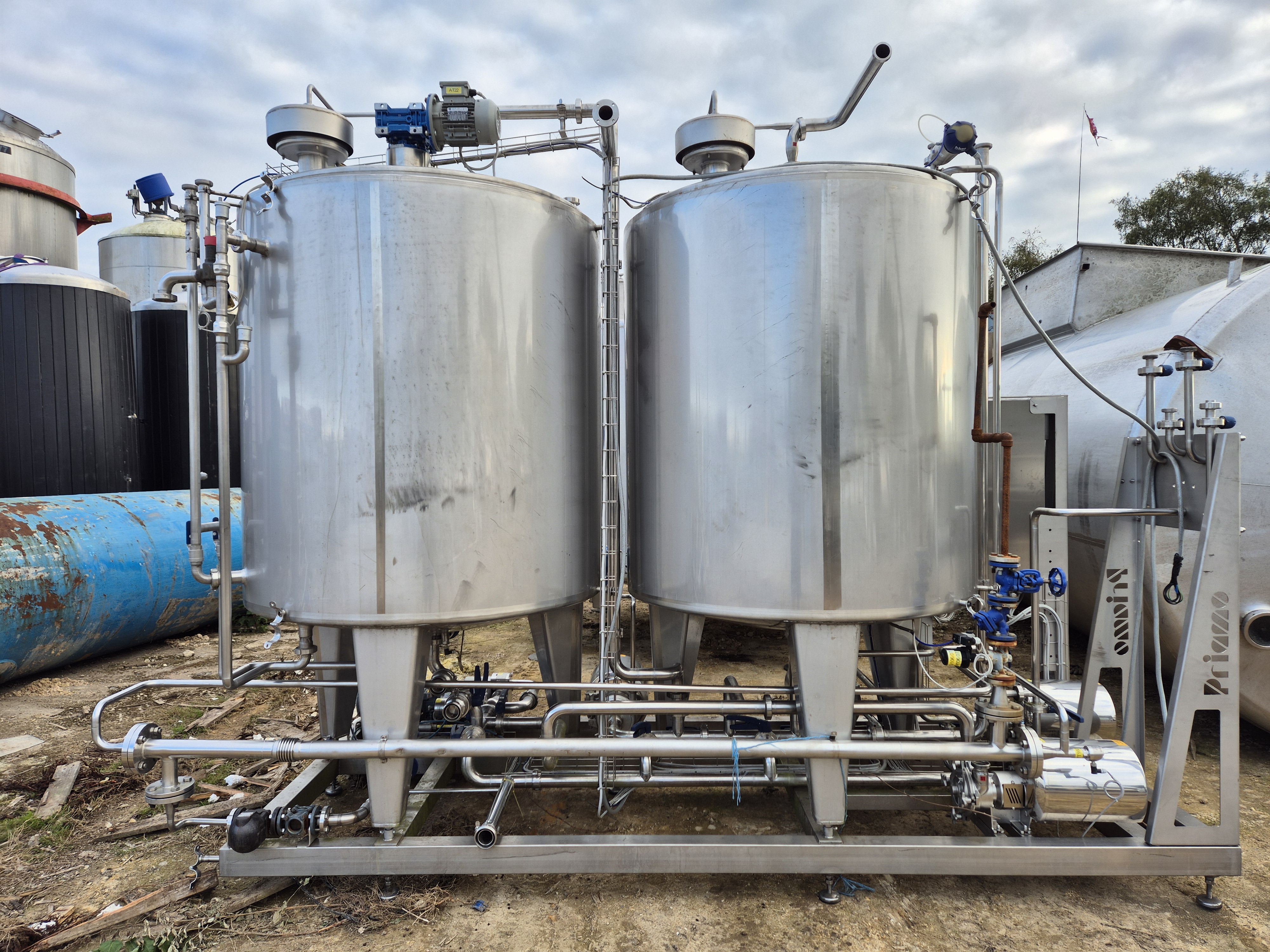 Used 2018 Priamo  Process Skid with 2 x 2,000 Litre Tanks