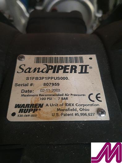 Used Sandpiper 2 Double Diaphragm Pump S1FB3P1PPUS000