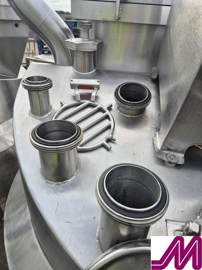 Used S & W process Eng 700 Litre Stainless Steel Jacketed Hemispherical Pan with Scrape Wall Agitator