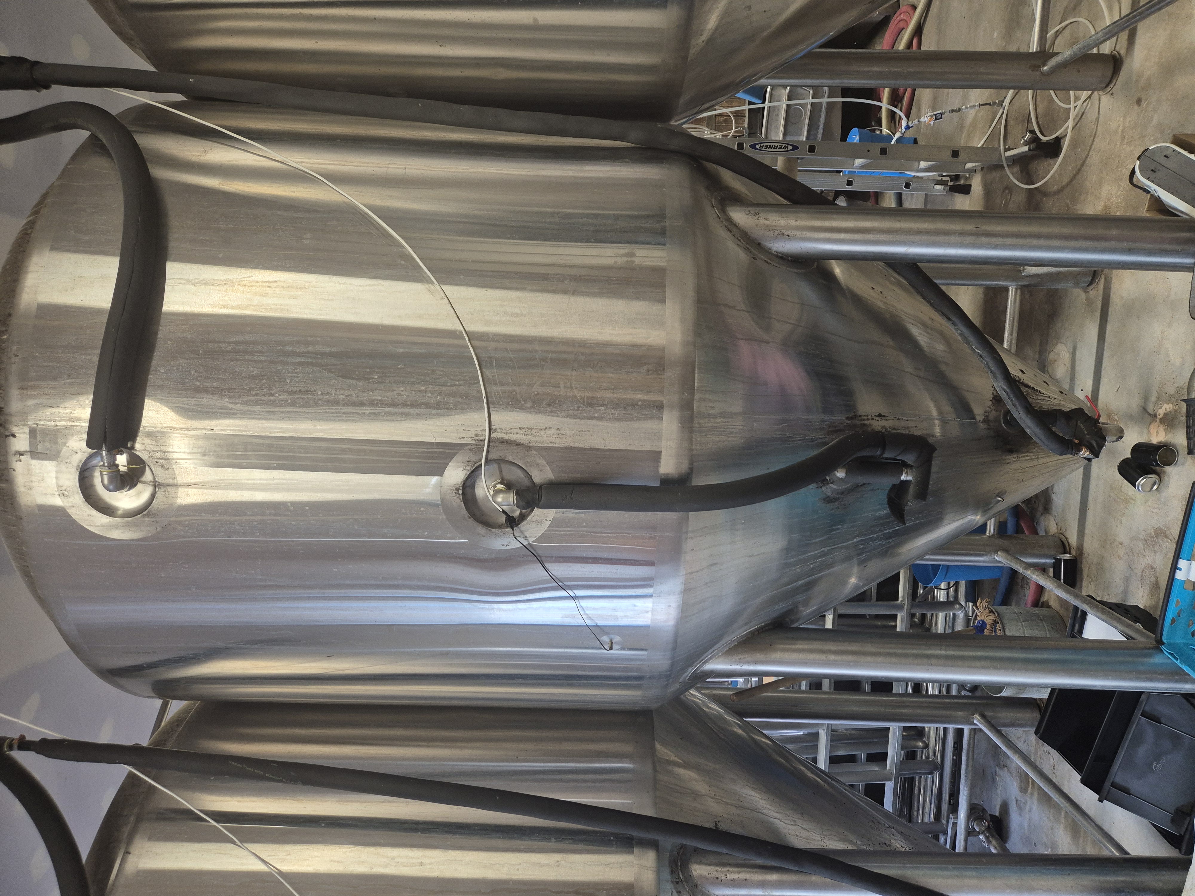 Used 2,000 Litre Stainless Steel Cylindro Conical Fermenting Vessel