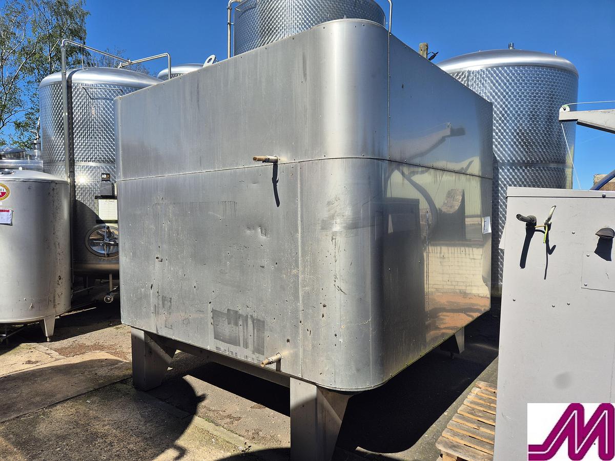 Used STB Engineering 11,800 Litre Jacketed Square Tank
