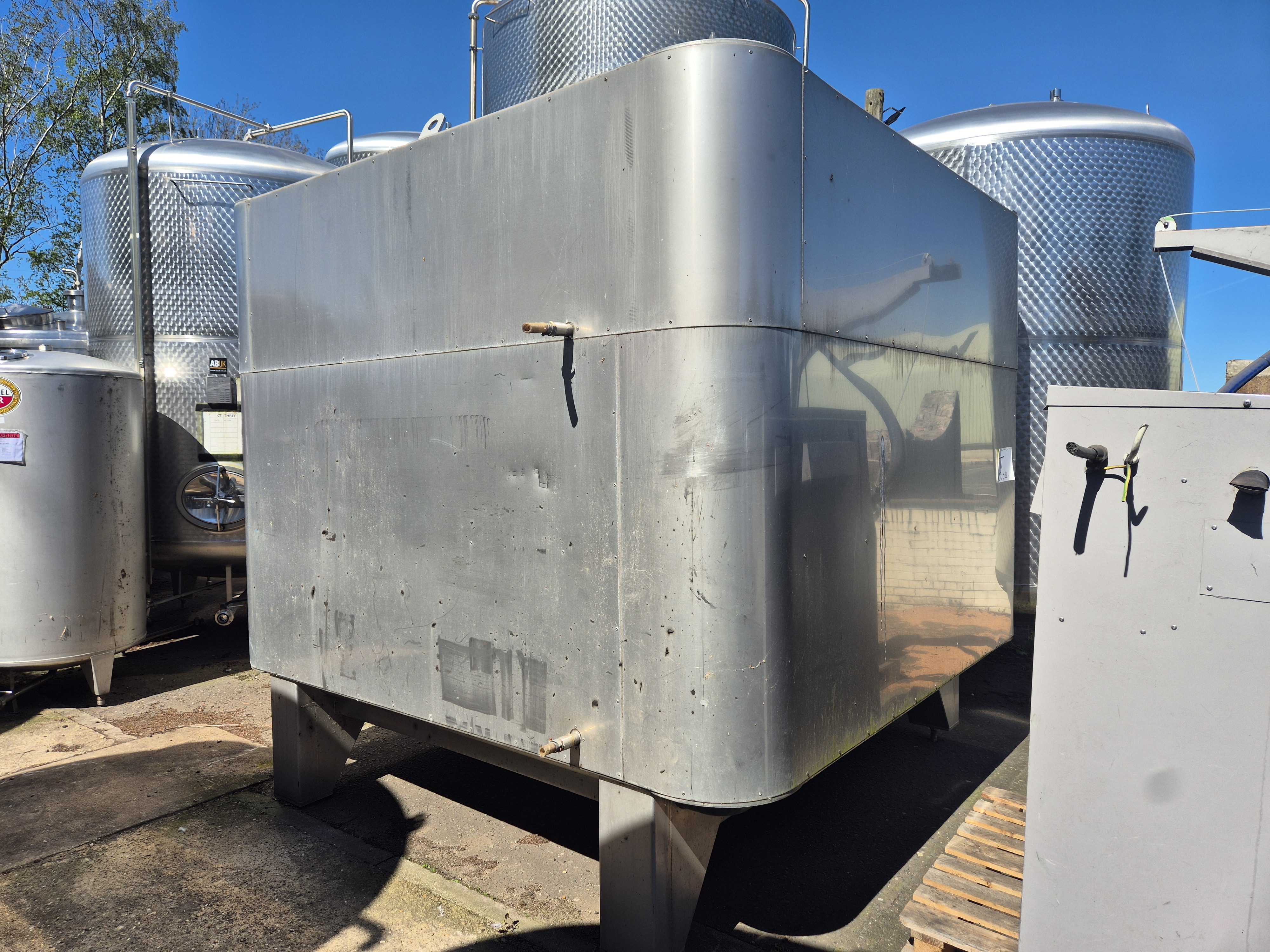 Used STB Engineering 11,800 Litre Jacketed Square Tank
