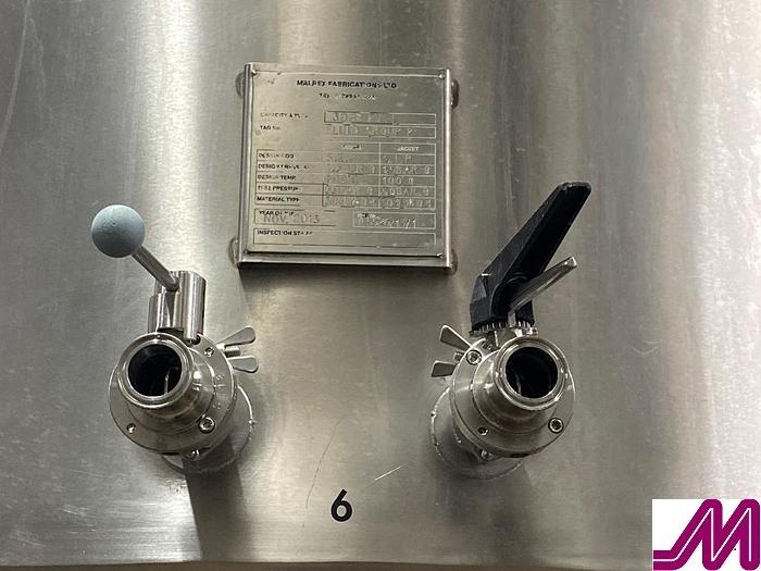 Used 2013 Malrex 30BB FVL Stainless Steel Jacketed Fermentation Vessel Serial/Vin: