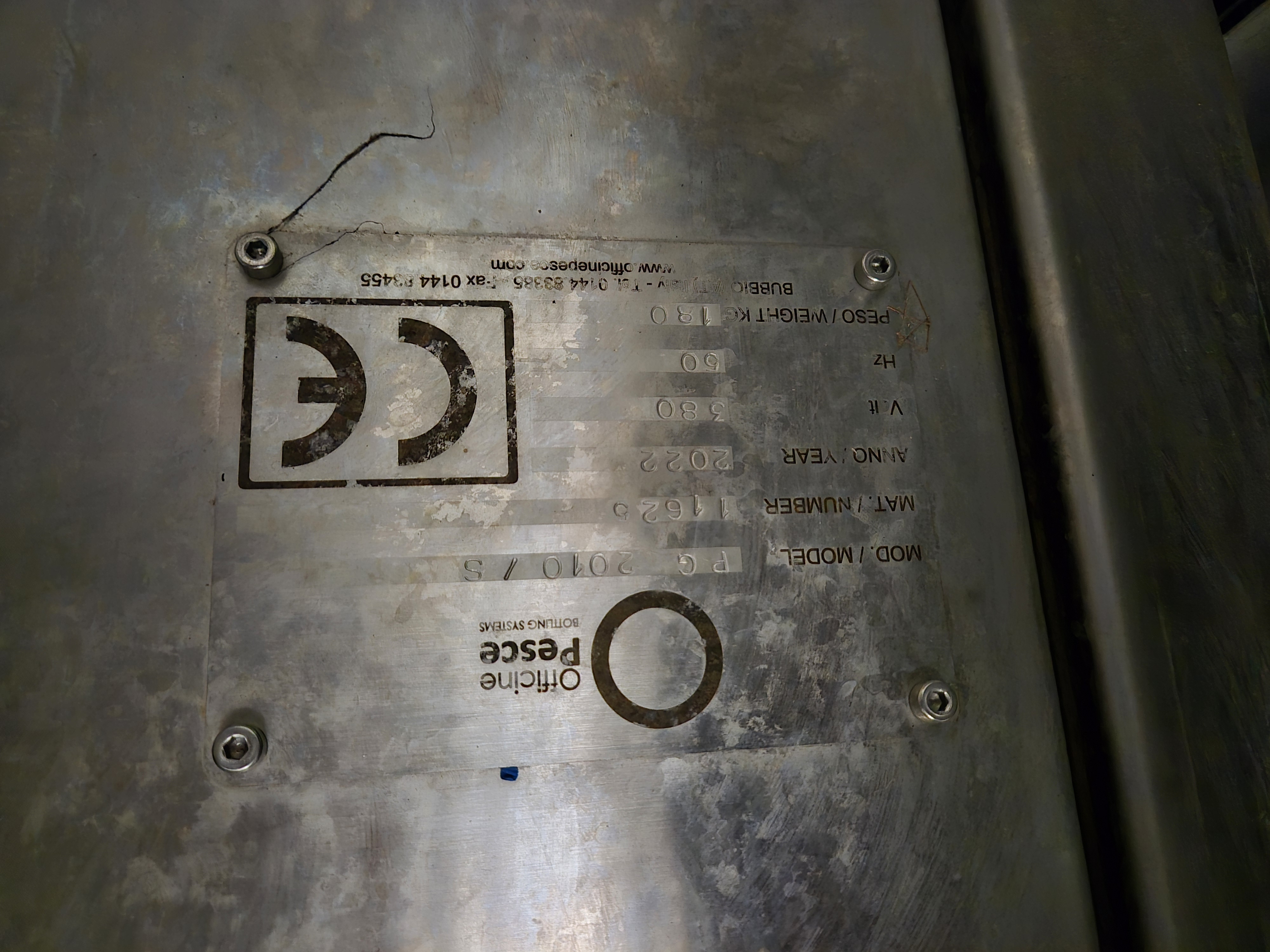 Used 2022 Officine Pesce Semi Automatic Corking Machine Model PG2010