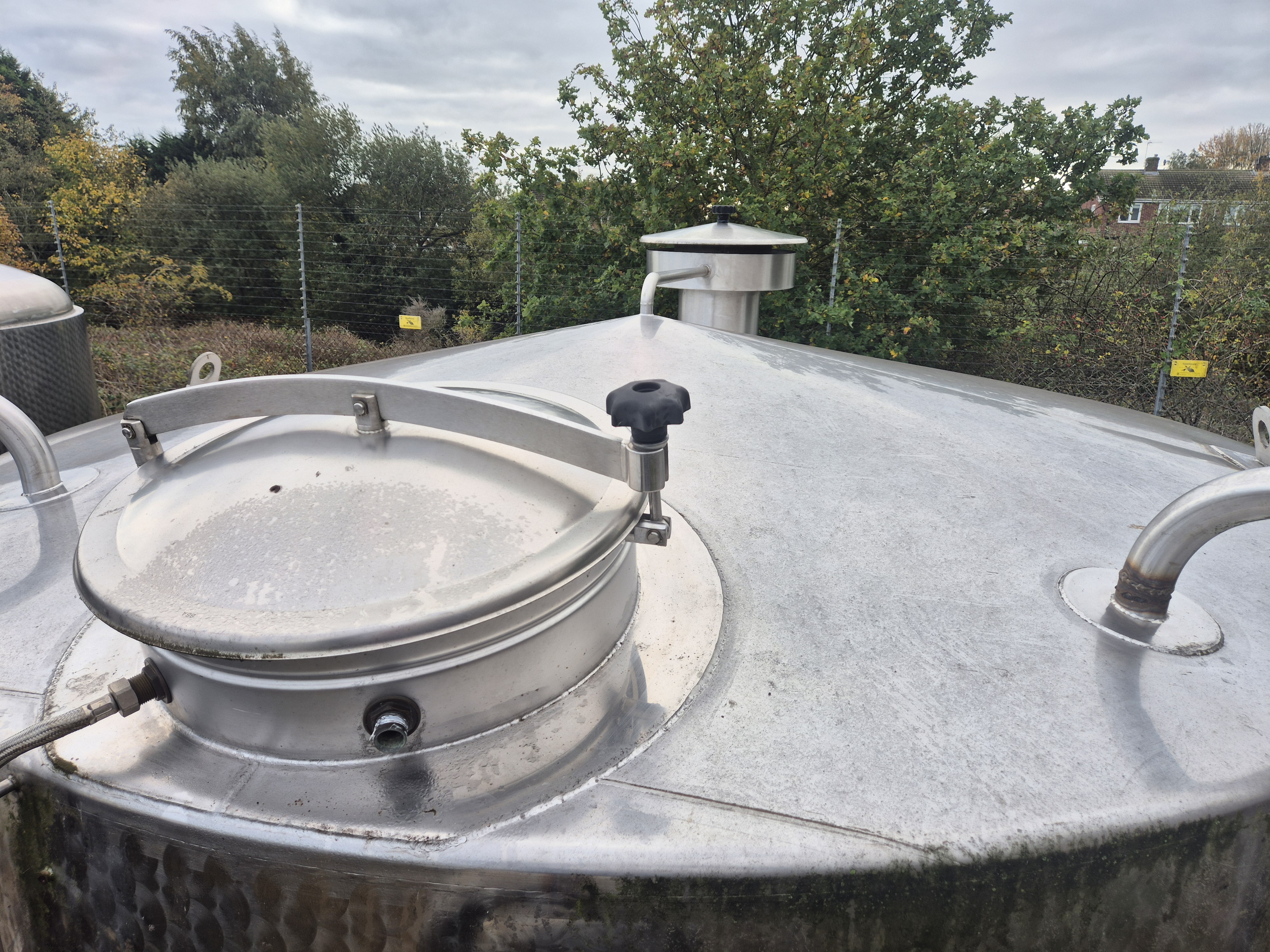 Used Moeschle 12,800 Litre Stainless Steel Hot Liquor Tank