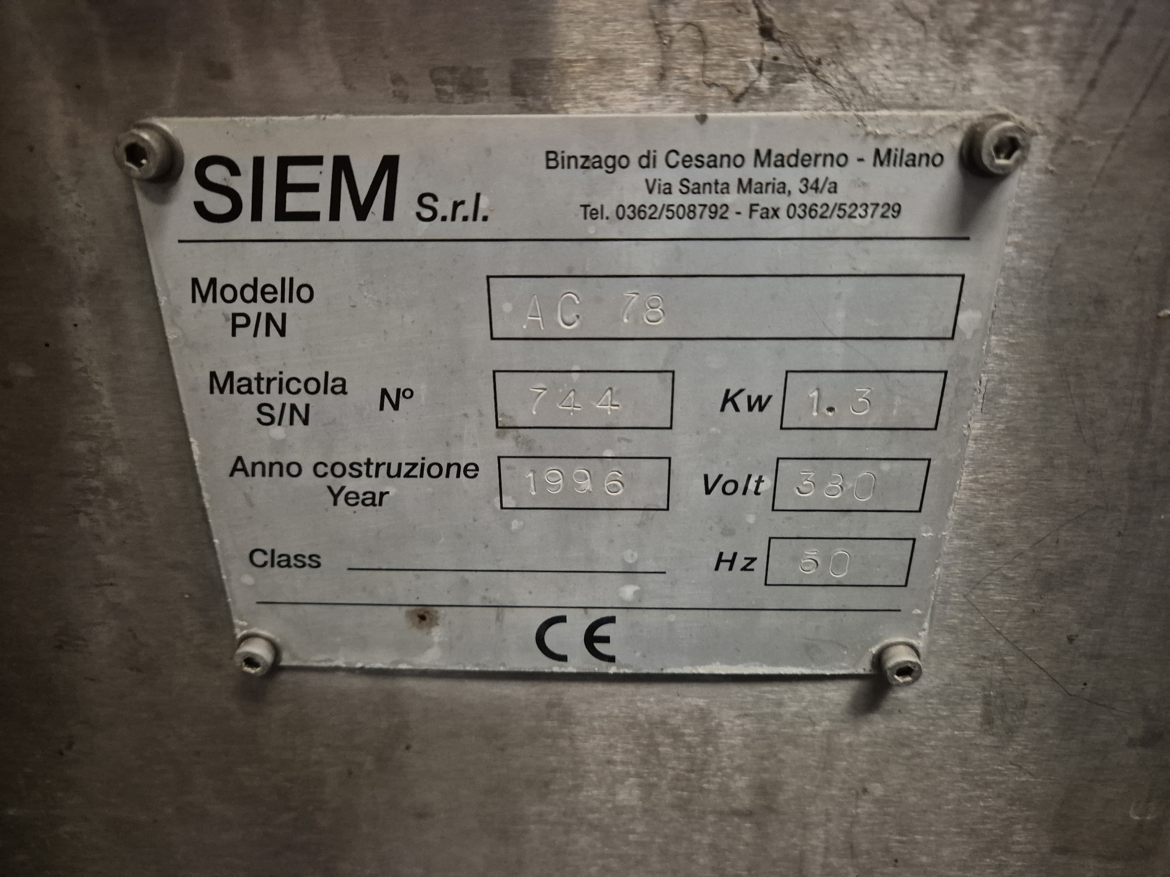 Used 1996 Siem Single Head Crowner