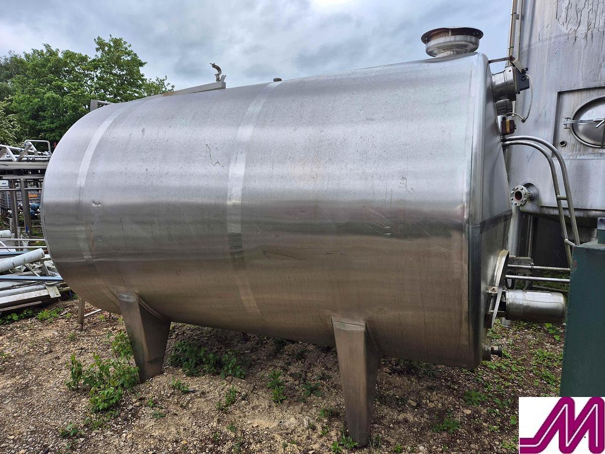 Used 7,000 Litre Stainless Steel Insuated and Clad Horizontal Tank