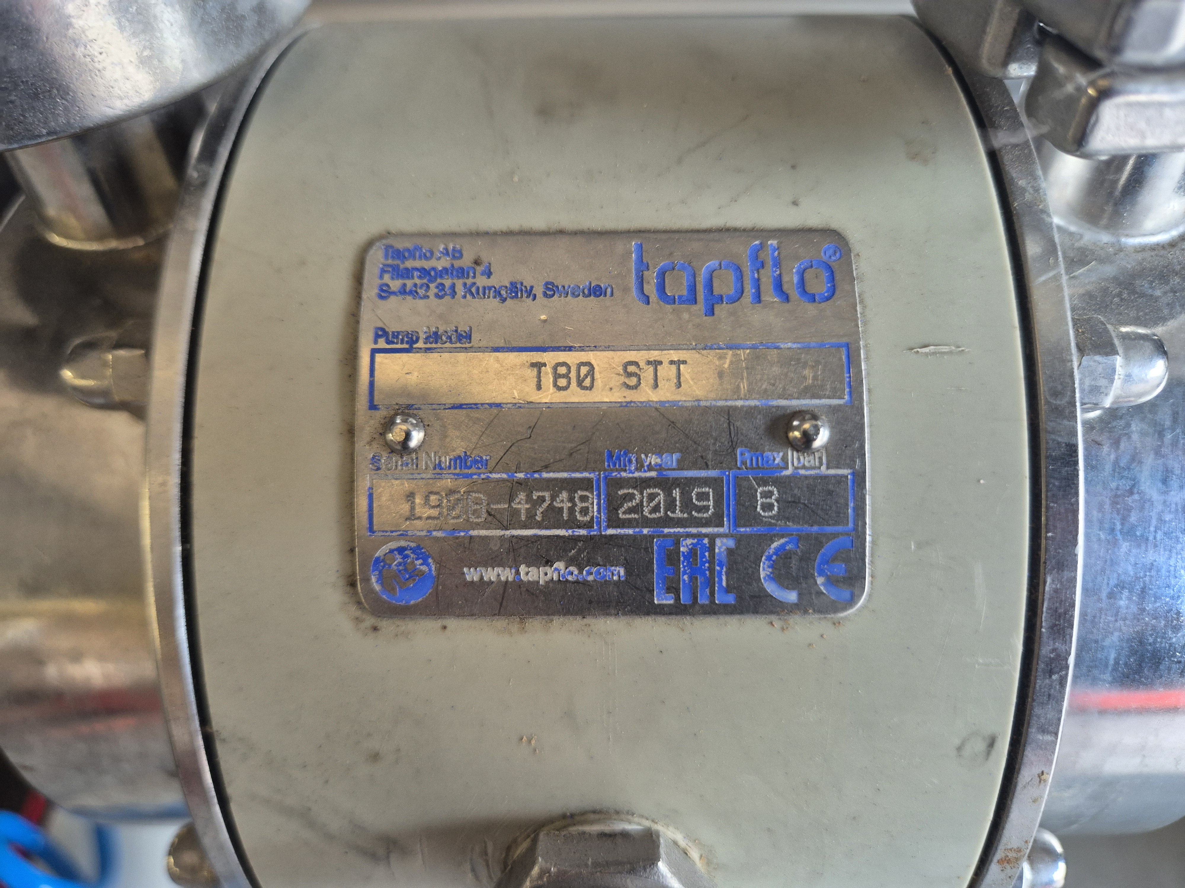 Used 2019 Tapflo T80 STT