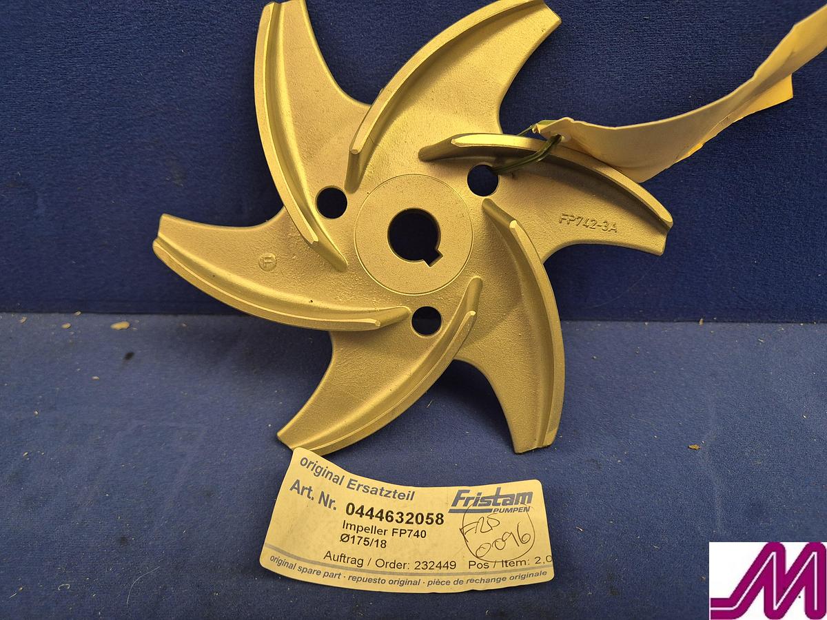 Used Fristam FP 742 - 3A STainless Steel Pump Impeller