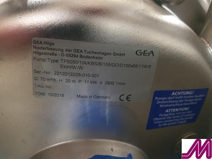 Used 2018 GEA Hilge TP8050