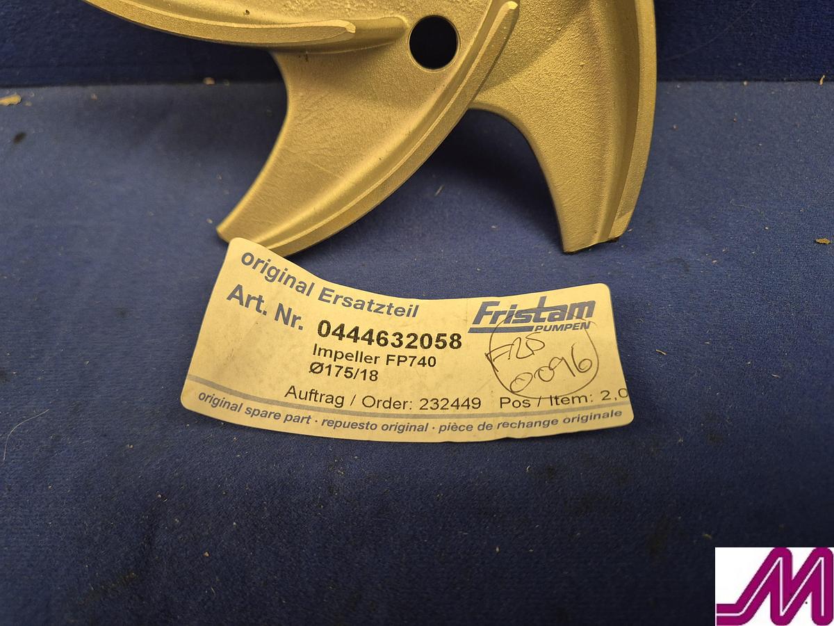 Used Fristam FP 742 - 3A STainless Steel Pump Impeller