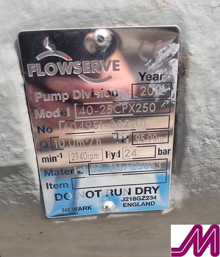 Used 2012 Flow Serve 40-25CPx250
