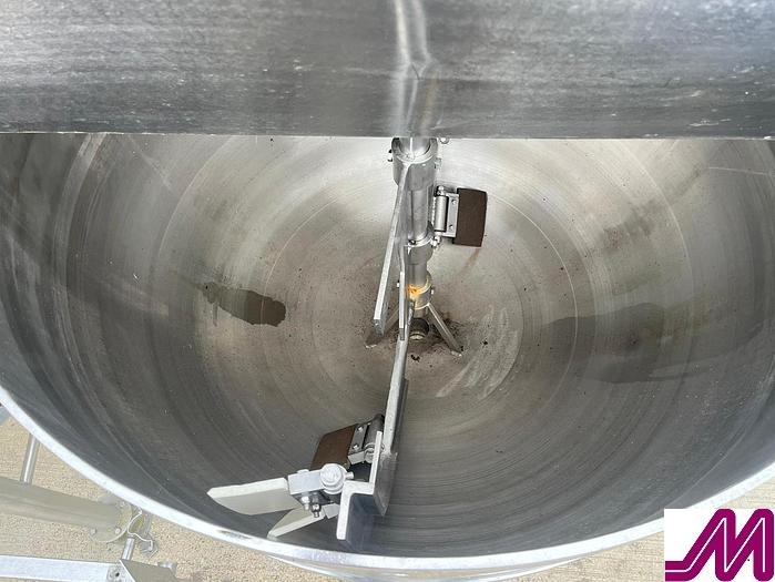 Used Fairfield 500 Litre Cooking Vessel with Scrape Wall Agitator
