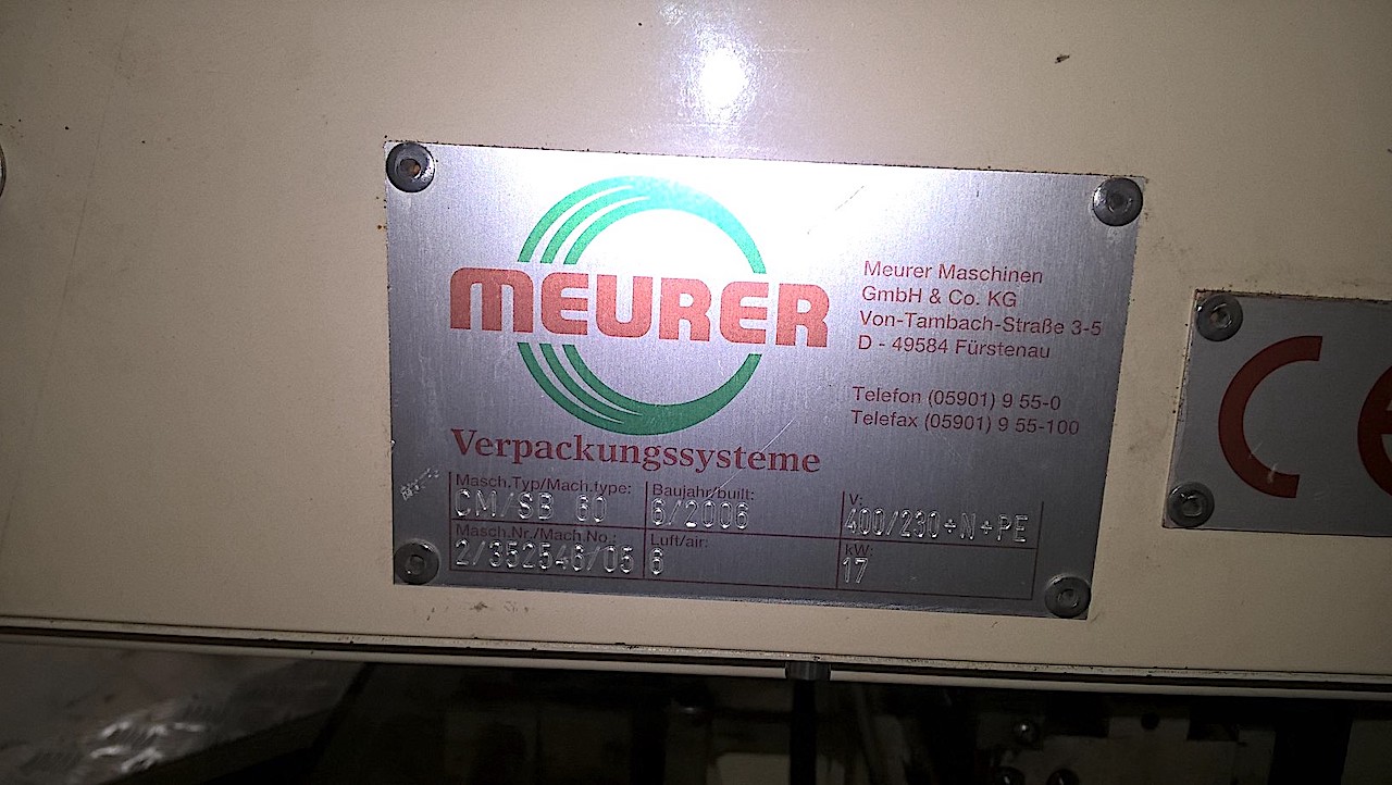 Used 2013 Meurer CMTP 25-B 400 Tray and Wrap-Around Packer with Meurer Stretch Bander CMSB 60