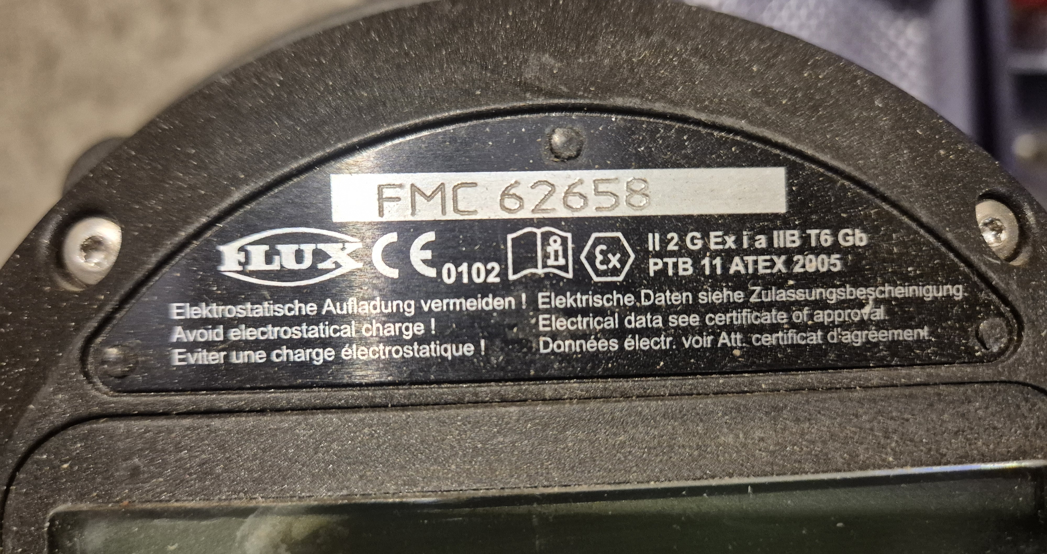 Used Flux  FMC 100/S/1/A Atex Rated Flow Meter