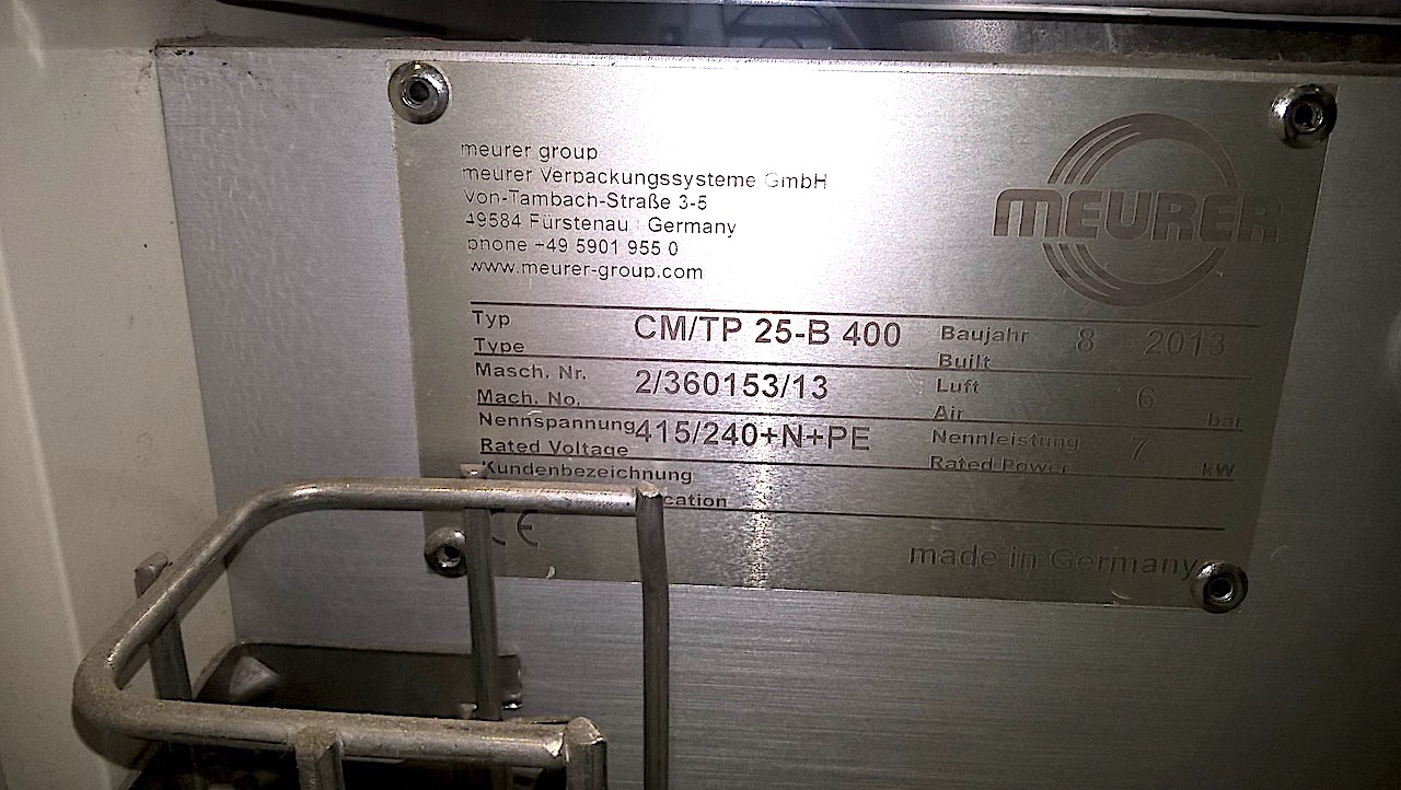 Used 2013 Meurer CMTP 25-B 400 Tray and Wrap-Around Packer