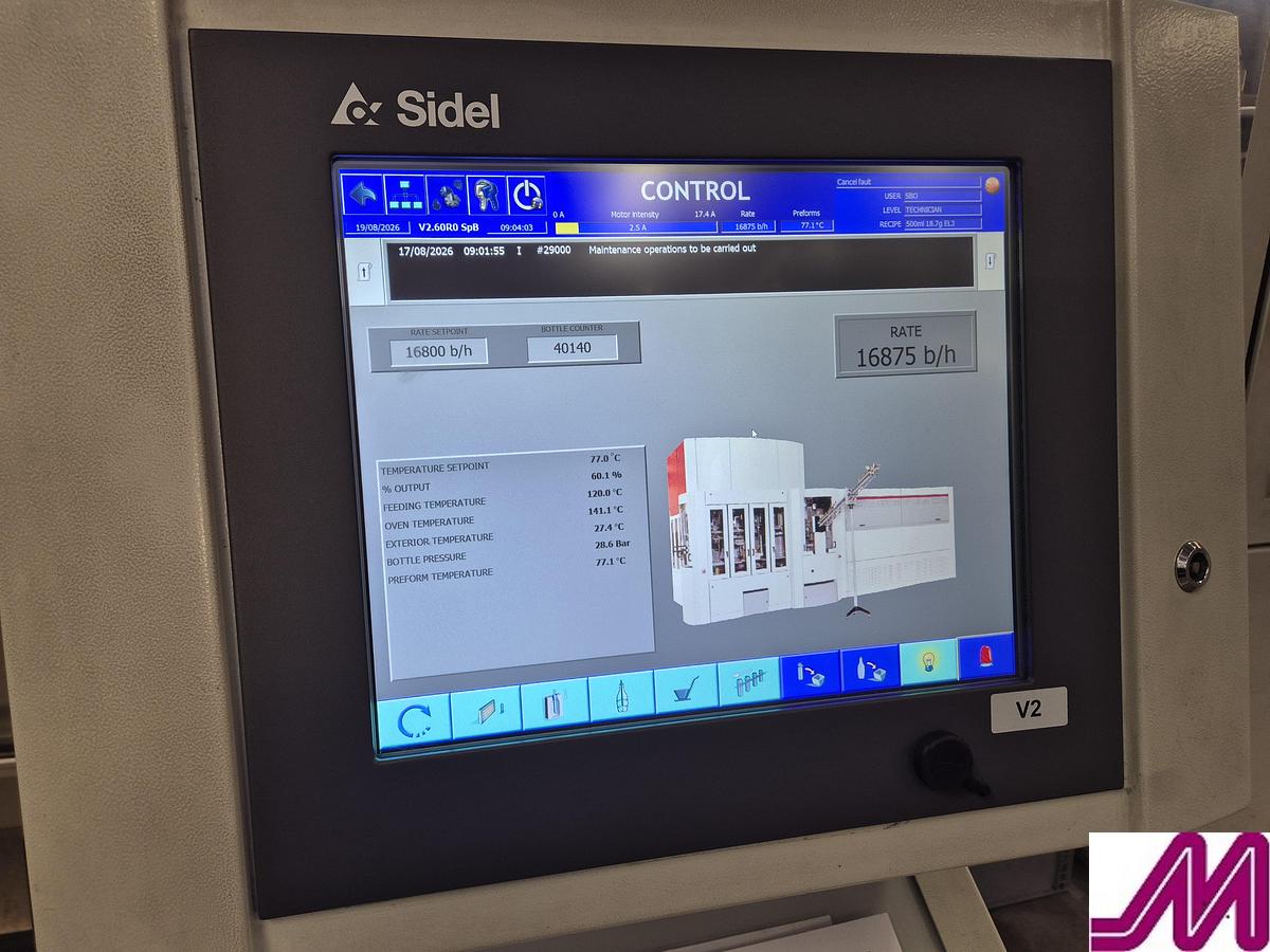 Used 2001 Sidel SBO Rotary Poly Bottle Blowing Line