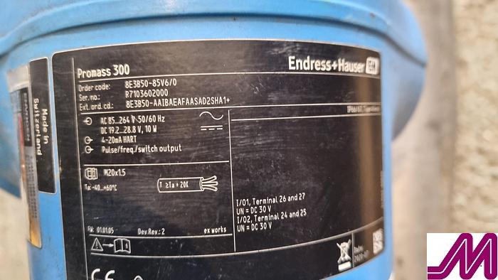 Used Endress & Hauser Promass E 2" Mass Flow Meter