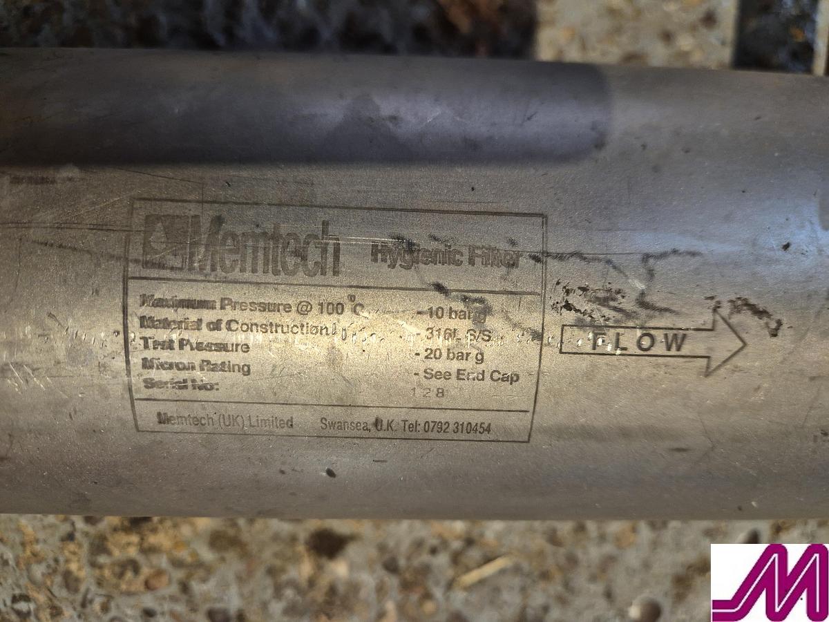 Used Memtech Stainless Steel Inline Y Stainer / Filter