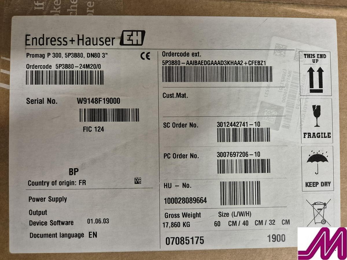 Used 2024 Endress & Hauser Promag P300 DN 80 Unused