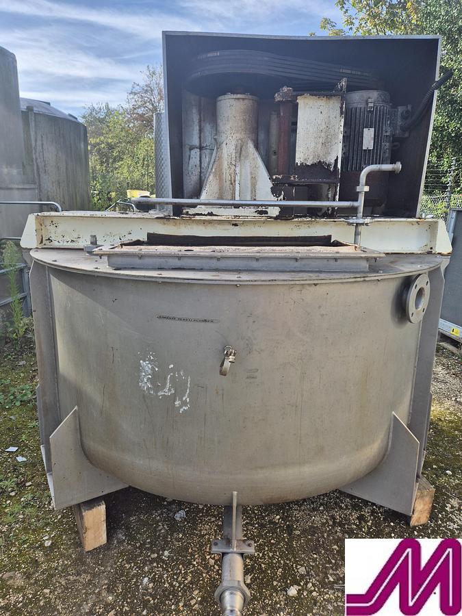 Used 1500 Litre Stainless Steel Heavy Duty Mixing Tank