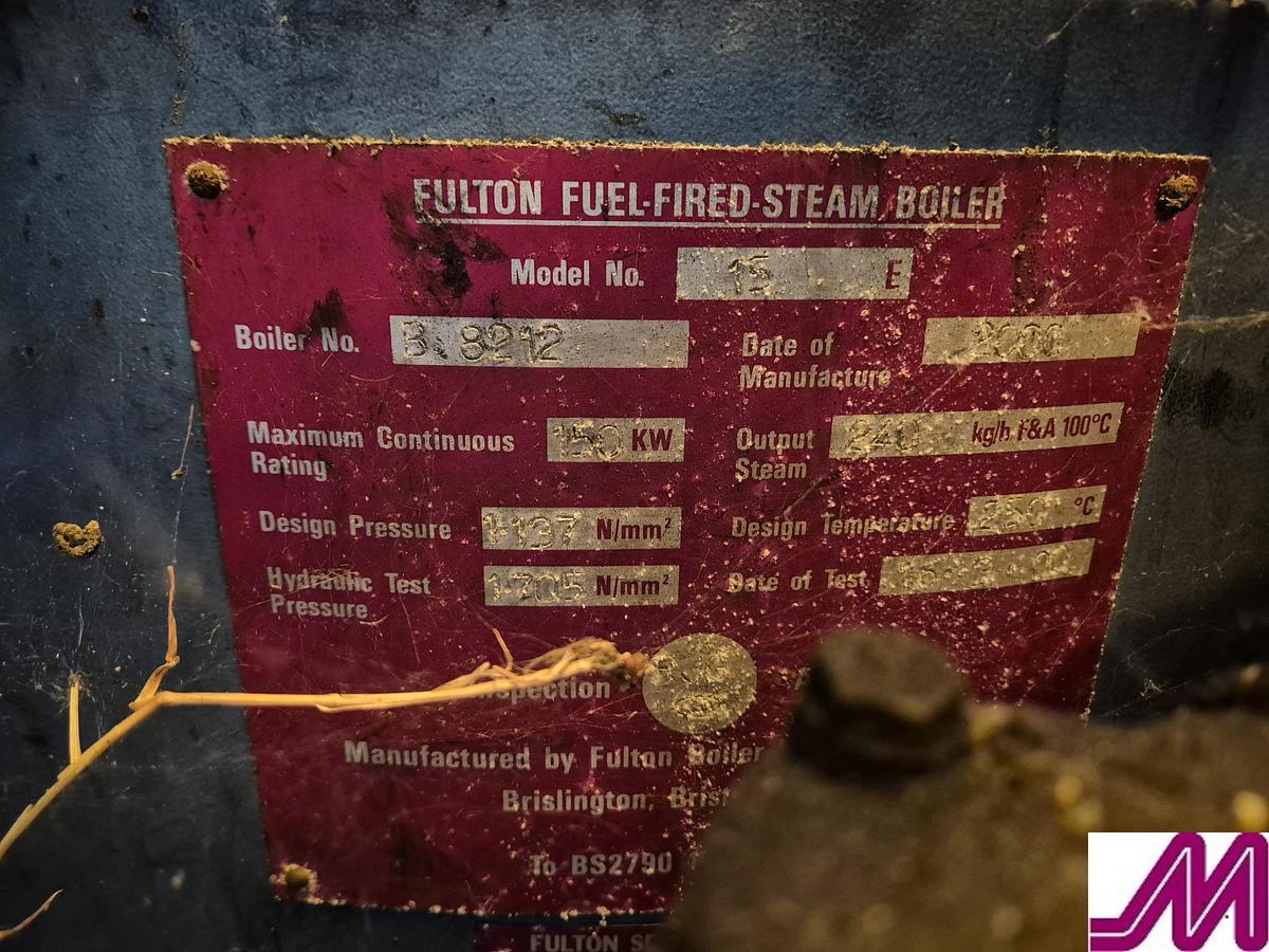 Used Fulton 15 E Vertical Steam Boiler