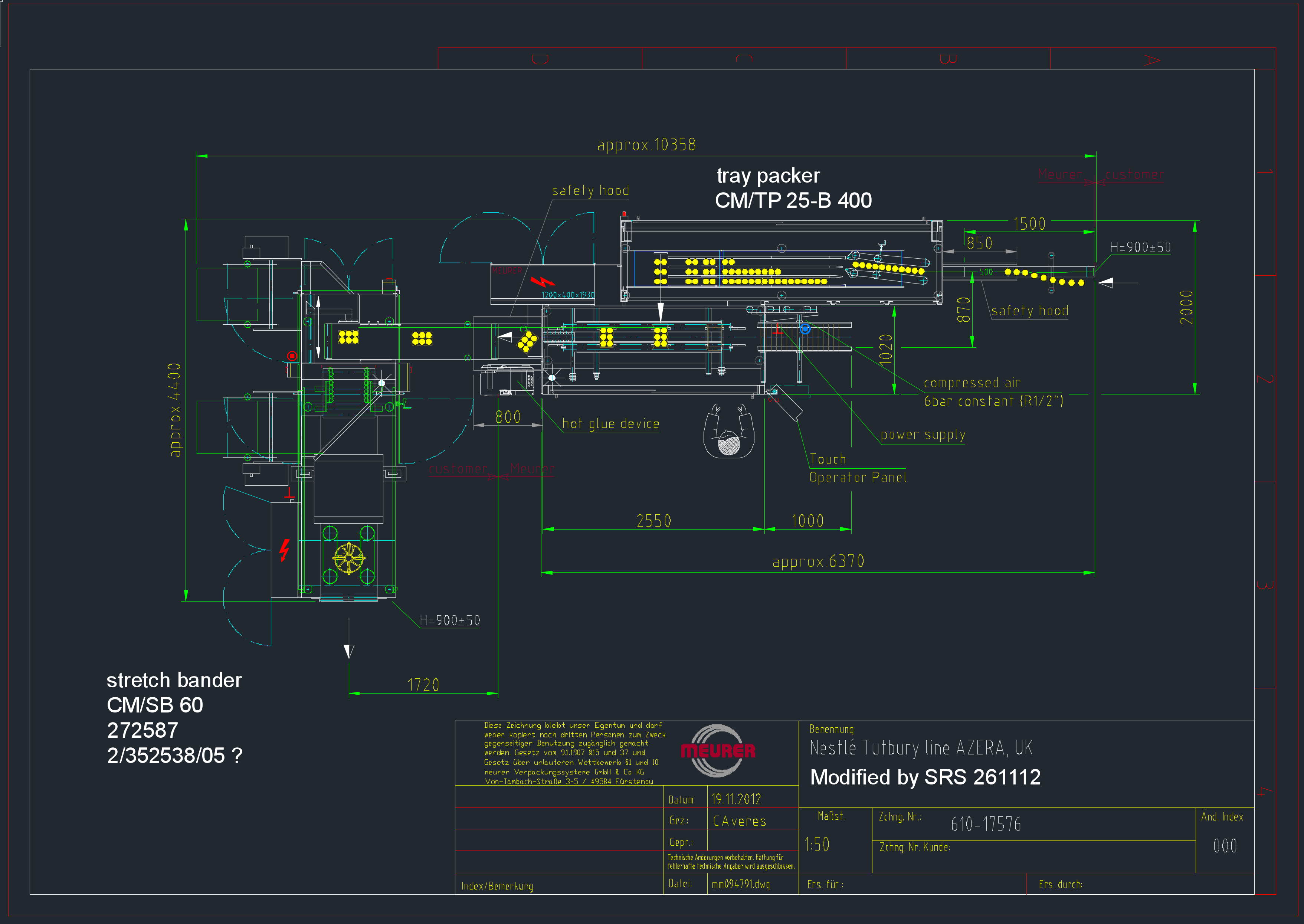 Used 2013 Meurer CMTP 25-B 400 Tray and Wrap-Around Packer