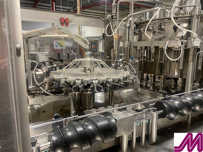 Used 2012 CIMEC Monobloc Riner Filler Capper 20/24/3 Counter Pressure Filler SUitable for Carbonated Drinks