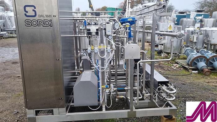 Used 2020 Sordi Skid Mounted Flash Pasteuriser with Buffer Tank
