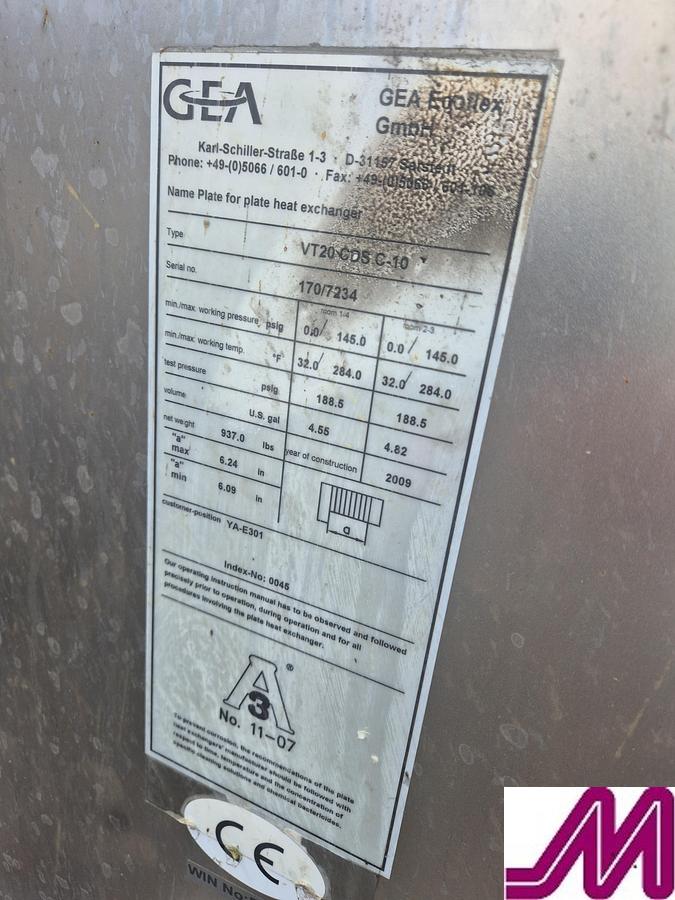 large watermarked used gea vt 20 cds c10 heat exchanger