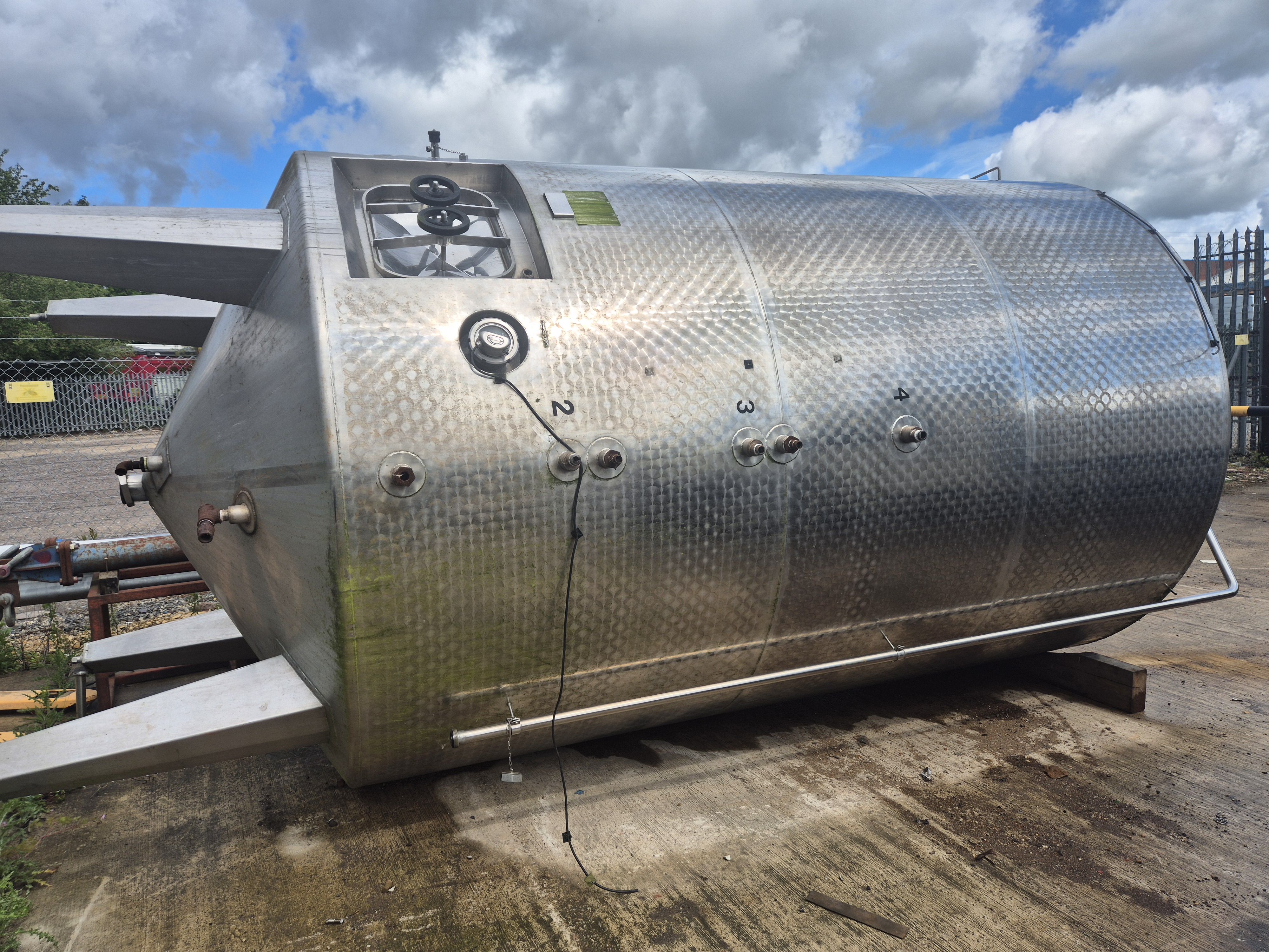Used 2001 Moeschle 12,350 Litre Stainless Steel Jacketed Tank