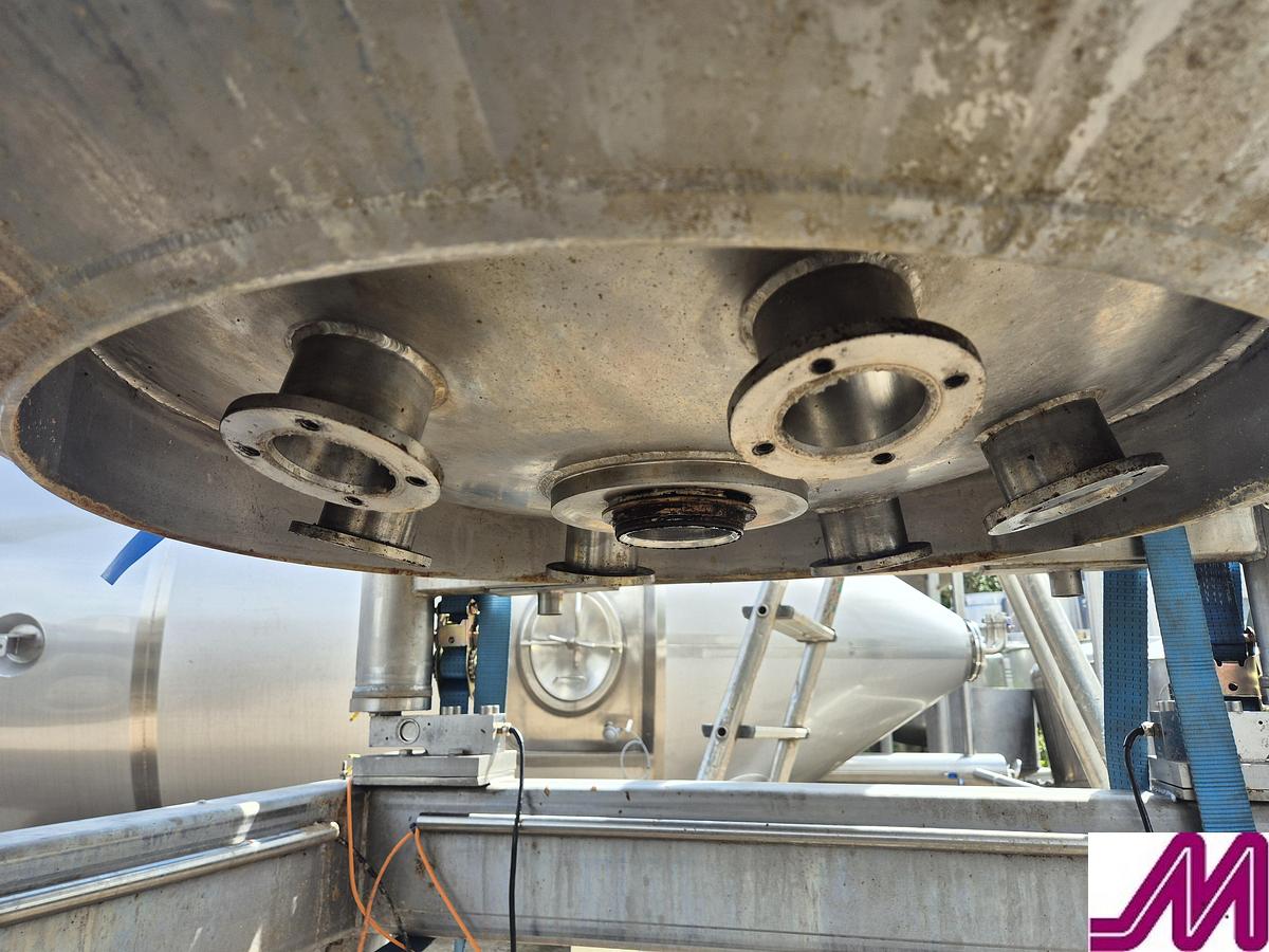 Used 2004 Musk 2,000 Litre Stainless Steel Hemispherical Cooking Pan with Steam Jacket & Agitator