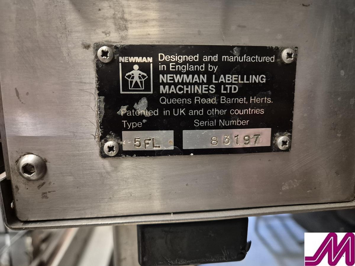 Used Newman 5FL automatic wraparound labelling machine